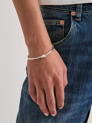 Muli Collection armband Knot Bangle Bracelet - Silver