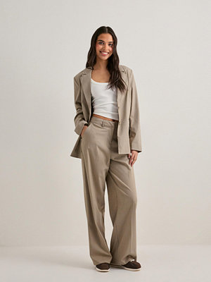 Pieces Pcrosa Ls Loose Blazer Noos Bc - Beige