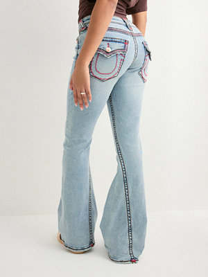 True Religion Joey Low Rise Flare Flap Sup T - Blå
