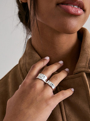 Pilgrim Ember Rings 2-in-1 Set - Silver