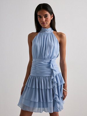 Vero Moda Vmserena Sl Frill Short Dress Wvn - Blå