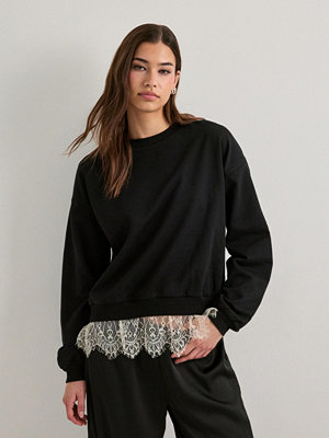 Nelly Lace Detail Sweat - Svart