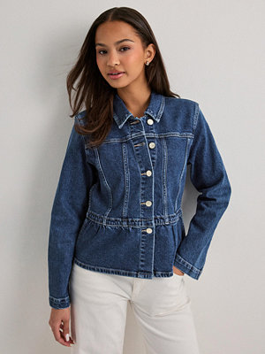 Only Onlremi L/S Peplum Jacket Dnm Mae - Blå