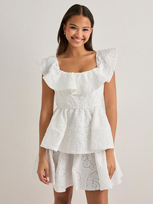 Malina Tracy Off Shoulder Lace Mini Dress - Vit