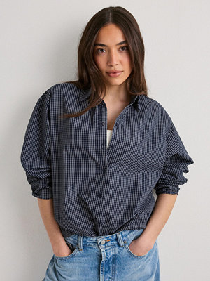 Pieces Pcsilla Ls Check Shirt Wvn D2D - Blå