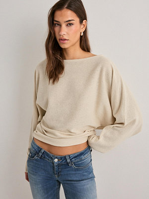 Nelly Effortless Knit LS Sweater - Beige