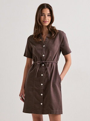 Only Onlfina-Soft S/S Belt Dress Pnt - Brun