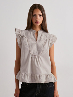 Only Onladda S/L V-Neck Top Ex Wvn - Grå
