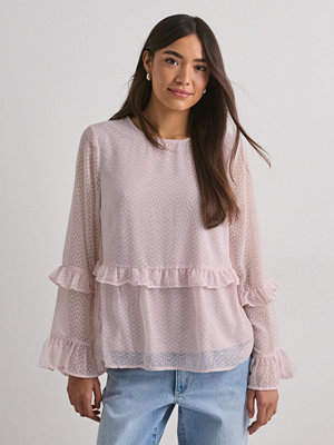 Pieces Pcbabette Ls Top Wvn - Rosa