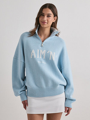 Aim'n College Knitted Half Zip - Blå