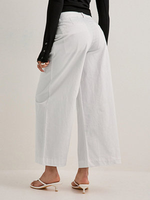 Vero Moda byxor Awvana Mw Wide Ankle Pant Noos - Vit