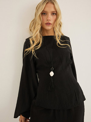 Nelly Volume Sleeve Blouse - Svart