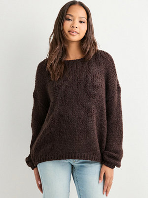 Only Onlnordic Life Ls O-Neck Knt Noos - Brun