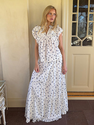 Neo Noir Asta Small Blossom Skirt - Blå