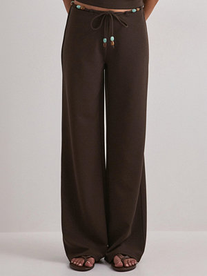 Nelly byxor Tie Bead Pants - Brun