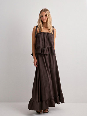 Pieces Pcjulia Hw Volume Ankel Skirt Wvn D - Brun
