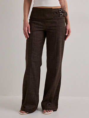 Nelly byxor Belt Detail Pants - Brun