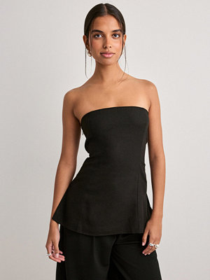 Pieces Pcmajse Fitted Bandeau Top Wvn D2D - Svart