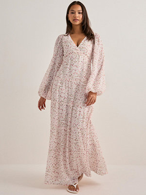 Nelly Maxi Frill Dress - Blommig