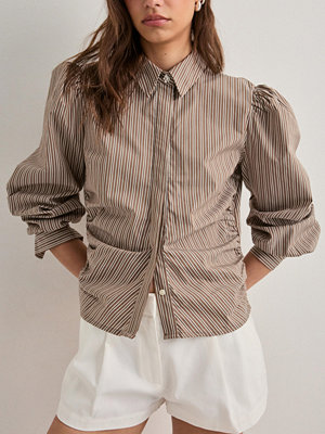 Neo Noir Ritta Stripe Shirt - Brun