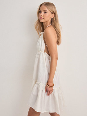 Pieces Pckiana Sl Dress Wvm Bc - Vit