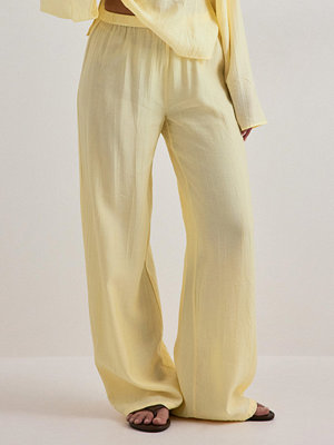 Nelly byxor Pull On Crinkled Pants - Gul