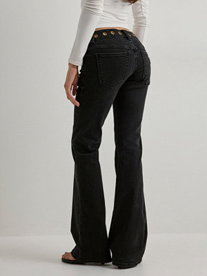 Abrand Jeans 00 Kick Brie Eyelet Tall - Svart