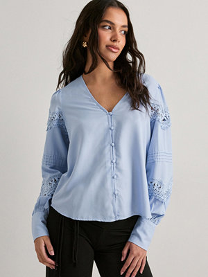 Vero Moda Vmthea Ls Top Wvn Ga - Blå