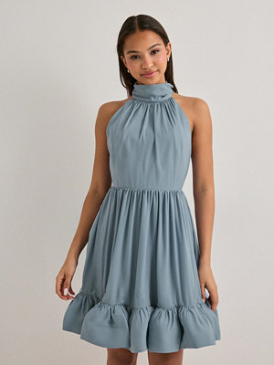 Malina Fern halterneck ruffled mini dress - Blå
