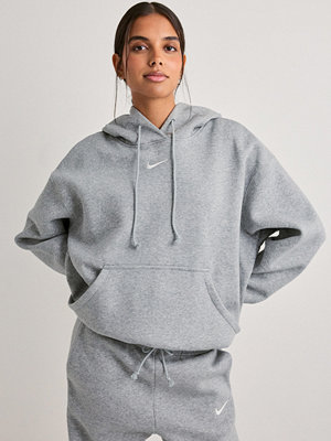 Nike W Nsw Phnx Flc Os Po Hoodie - Grå