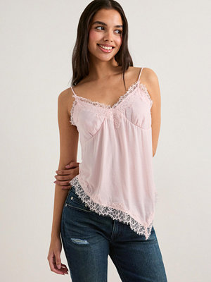 Nelly Sassy Lace Singlet - Rosa
