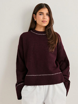 Neo Noir Roeme Knit Stitch Blouse - Röd