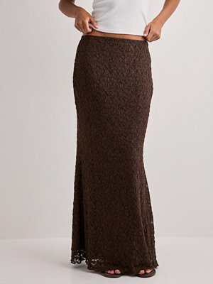 Vero Moda Vmtalula Hw Lace Skirt Jrs Exp - Brun