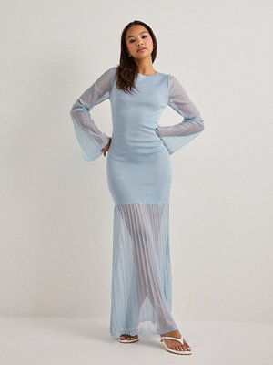 Malina Haisley Sheer Knitted Maxi Dre - Blå