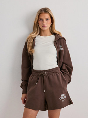 Nike W Nk Flc Bf Shrt Gls - Brun