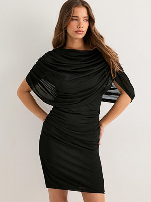 Neo Noir Mottuna Drapy Mesh Dress - Svart