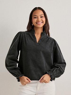 Neo Noir Emmeline Denim Blouse - Svart