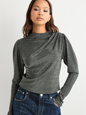 Vero Moda Awdynasty Ls High Neck Top - Silver