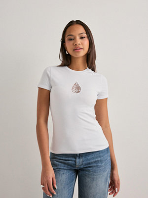 Nelly Lace Keyhole Top - Vit
