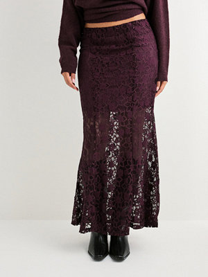 Vero Moda Vmmeta Lace Hw Ankle Skirt Wvn Ga - Röd