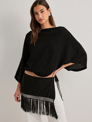 Nelly Fringe Tie Mini Skirt - Svart