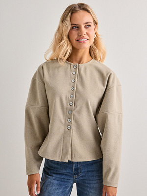 Vero Moda Vmklea Ls O-Neck Cardigan Jrs Ga - Beige
