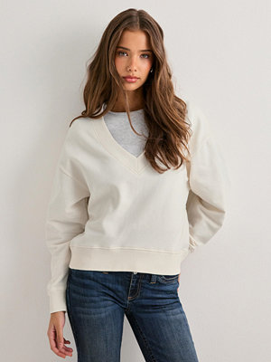 Nelly V Neck Barrel Sweat - Vit