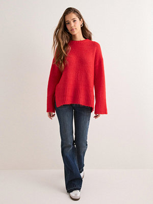 Only Onlmaggie Life Ls Loose O-Neck Cc K - Röd