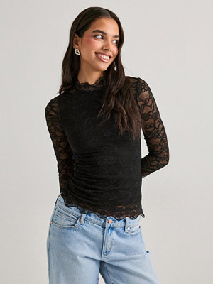 Nelly Lace LS Top - Svart