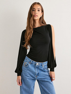 Nelly Open Sleeve Top - Svart
