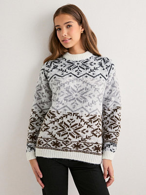 Pieces Pcjo Ls High Neck Knit Bc - Multi/Mönstrad