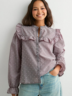 Pieces Pcjennya Ls Shirt Wvn - Lila