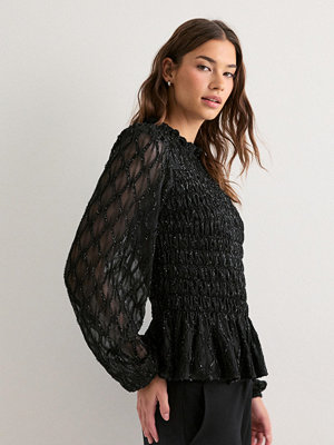 Vero Moda Awnolita Ls High Neck Smock Top - Svart