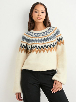 Only Onlreykja Ls O-Neck Knt - Beige